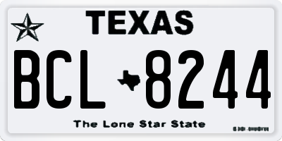 TX license plate BCL8244