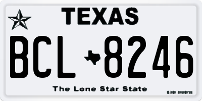 TX license plate BCL8246