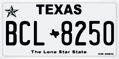 TX license plate BCL8250