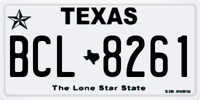 TX license plate BCL8261
