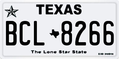 TX license plate BCL8266