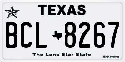 TX license plate BCL8267