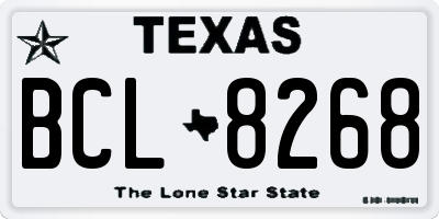 TX license plate BCL8268