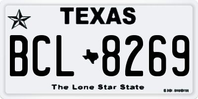 TX license plate BCL8269