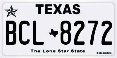 TX license plate BCL8272