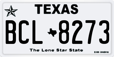 TX license plate BCL8273