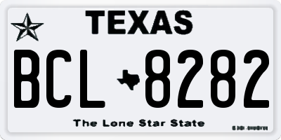TX license plate BCL8282