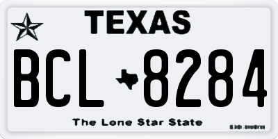 TX license plate BCL8284