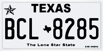 TX license plate BCL8285