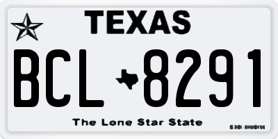 TX license plate BCL8291