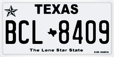 TX license plate BCL8409