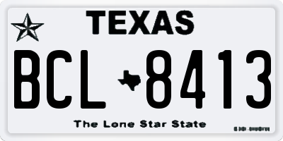 TX license plate BCL8413
