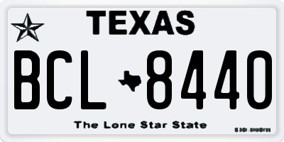 TX license plate BCL8440