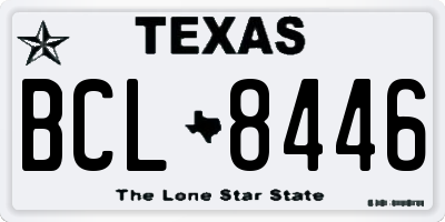 TX license plate BCL8446