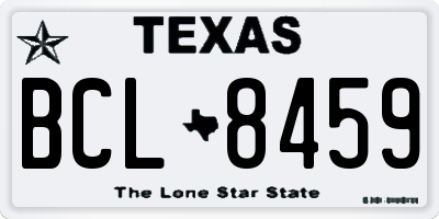 TX license plate BCL8459