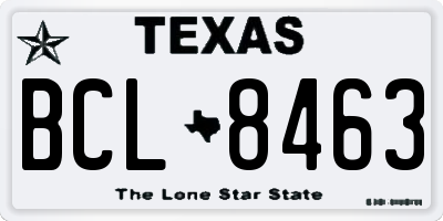 TX license plate BCL8463