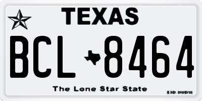 TX license plate BCL8464