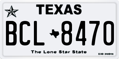 TX license plate BCL8470