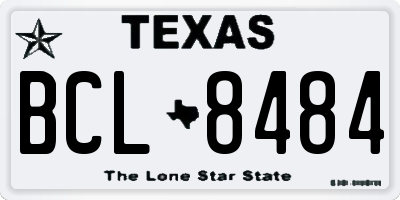 TX license plate BCL8484