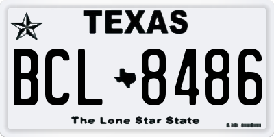 TX license plate BCL8486