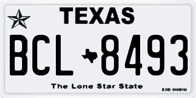 TX license plate BCL8493
