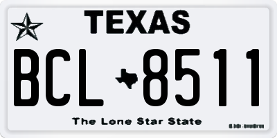 TX license plate BCL8511