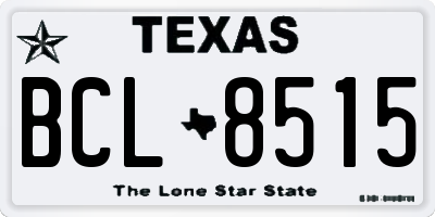 TX license plate BCL8515