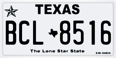 TX license plate BCL8516