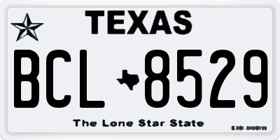 TX license plate BCL8529