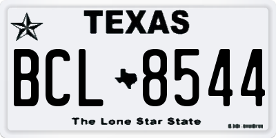 TX license plate BCL8544
