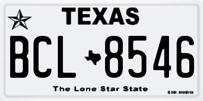 TX license plate BCL8546