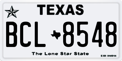 TX license plate BCL8548