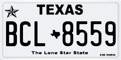 TX license plate BCL8559