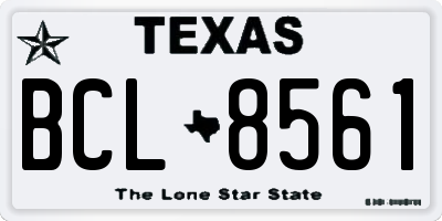 TX license plate BCL8561