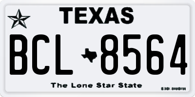 TX license plate BCL8564