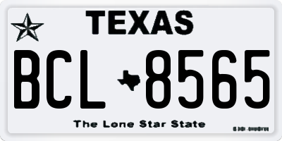 TX license plate BCL8565