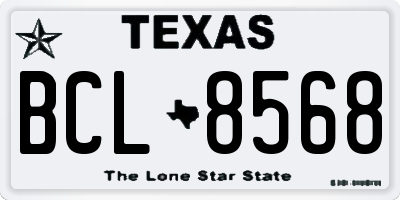 TX license plate BCL8568