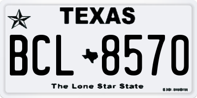 TX license plate BCL8570