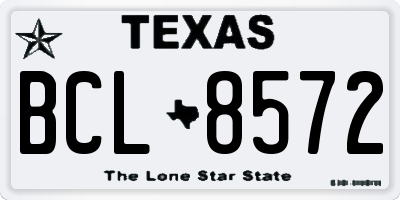 TX license plate BCL8572