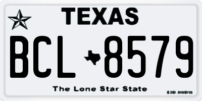 TX license plate BCL8579