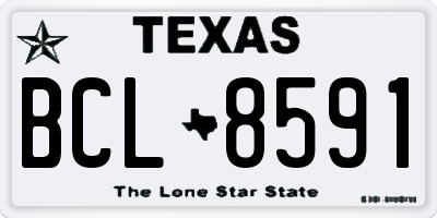 TX license plate BCL8591