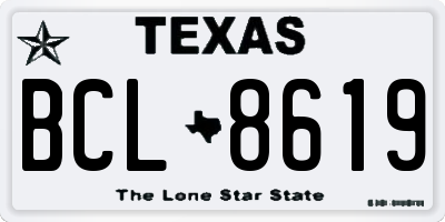 TX license plate BCL8619