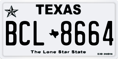 TX license plate BCL8664