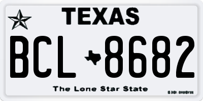 TX license plate BCL8682
