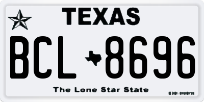 TX license plate BCL8696