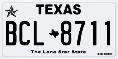 TX license plate BCL8711