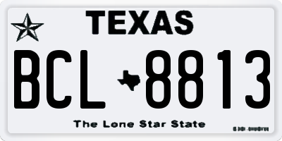 TX license plate BCL8813