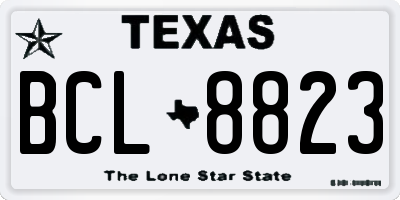TX license plate BCL8823