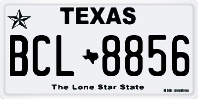 TX license plate BCL8856