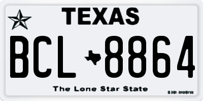 TX license plate BCL8864